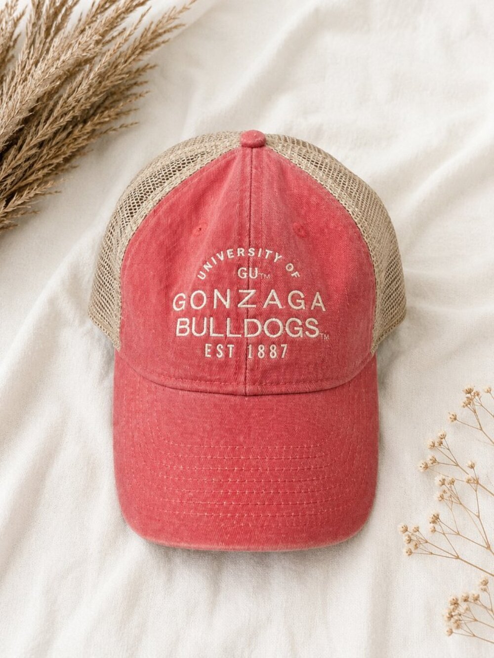 Champion Gonzaga Bulldogs Trucker Hat | Pink & Cream | Adjustable